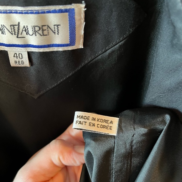 Vintage 80’s Yves Saint Laurent Trench Coat sz 40 - Picture 7 of 10